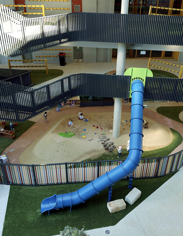 Santa Sophia Catholic College Box Hill slide from one floor to the ground floor