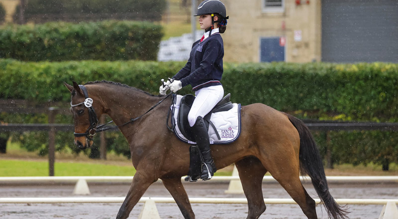 Santa Sophia Catholic College Box Hill student participating in equestrian events