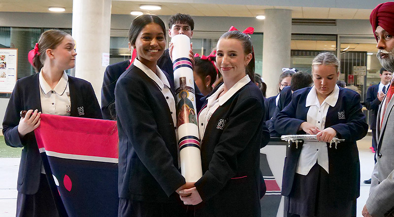 Santa Sophia Catholic College Box Hill students celebrating graduation mass