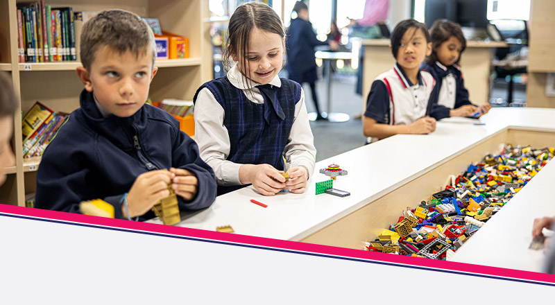 Santa Sophia Catholic College Box Hill students playing with lego