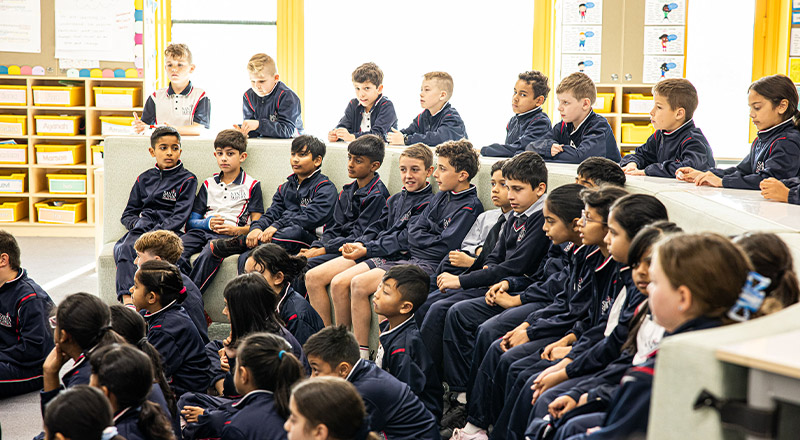 Santa Sophia Catholic College Box Hill students in classroom