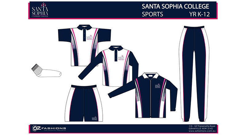 Santa Sophia Catholic College Box Hill uniform guidelines for sport uniform