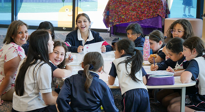 Santa Sophia Catholic College Box Hill social groups amongst big and little sisters