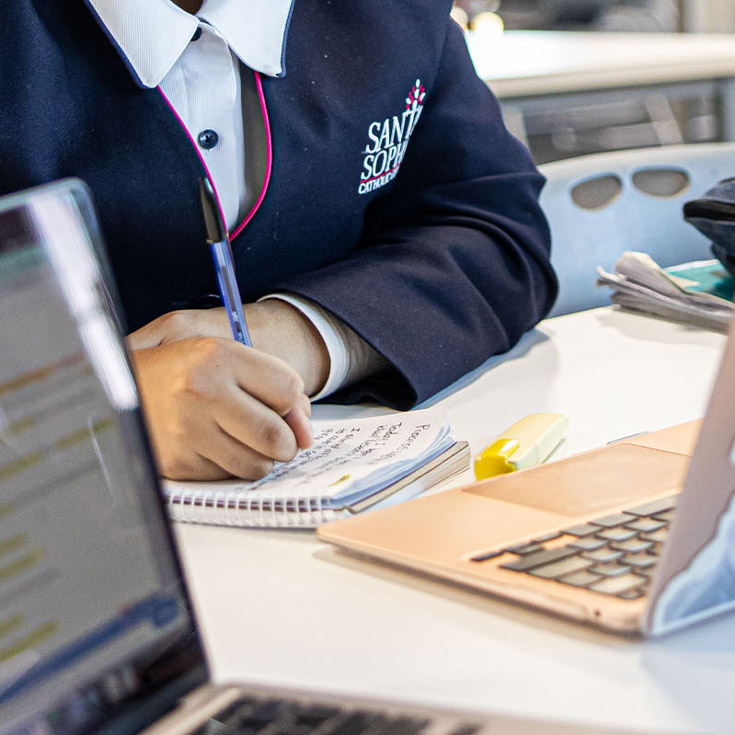 Santa Sophia Catholic College Box Hill students learning at desks