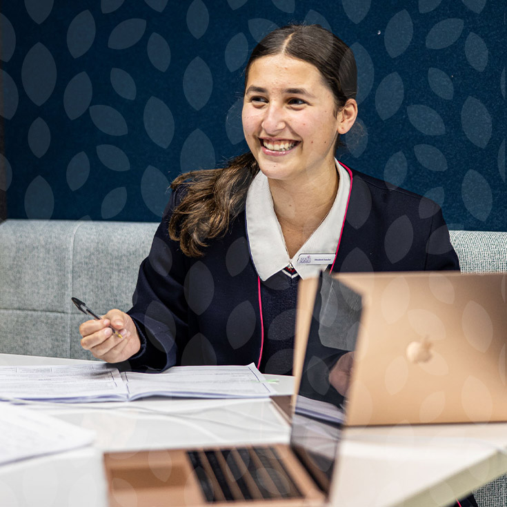 Santa Sophia Catholic College Box Hill student smiling