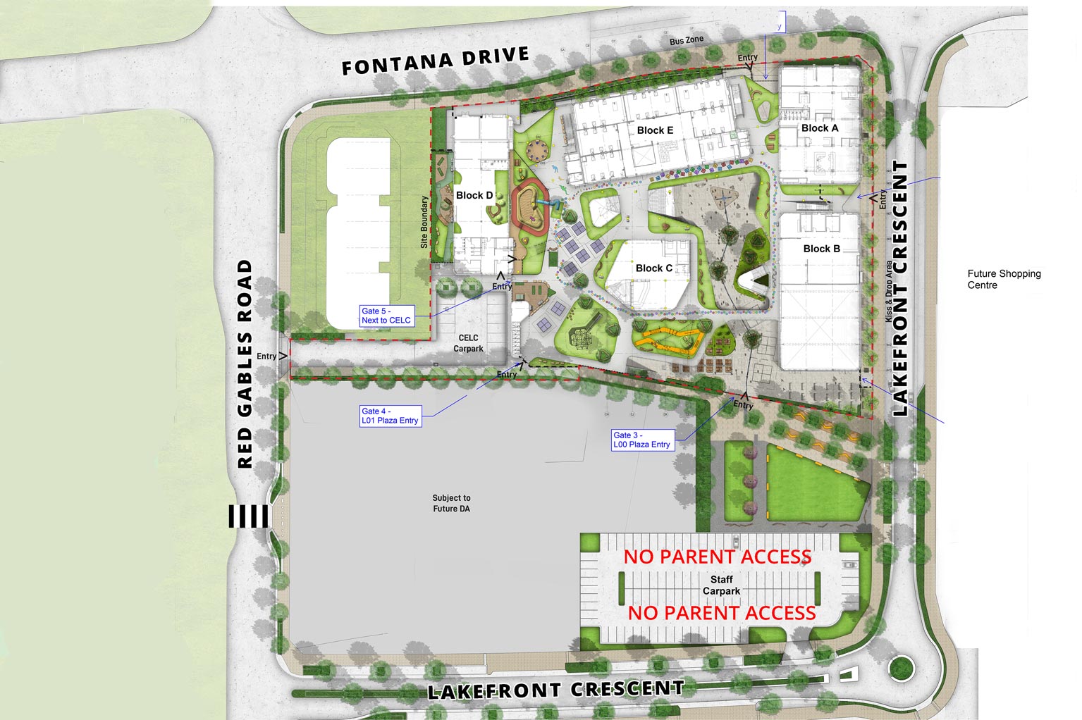 Map of Santa Sophia Catholic College Box Hill school layout